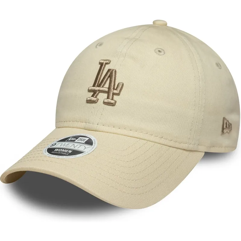 shapka-izvita-bezhov-reguliruem-9twenty-league-essential-midi-na-los-angeles-dodgers-mlb-ot-new-era
