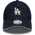 new-era-curved-brim-women-9twenty-denim-stitch-los-angeles-dodgers-mlb-navy-blue-adjustable-cap