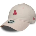 gorra-curva-rosa-ajustable-para-mujer-9twenty-washed-mini-de-los-angeles-dodgers-mlb-de-new-era