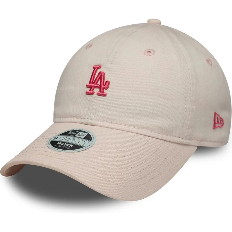 shapka-izvita-roza-reguliruema-9twenty-washed-mini-na-los-angeles-dodgers-mlb-ot-new-era