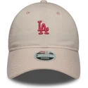 gorra-curva-rosa-ajustable-para-mujer-9twenty-washed-mini-de-los-angeles-dodgers-mlb-de-new-era