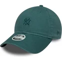 shapka-izvita-zelena-reguliruem-9twenty-washed-mini-na-new-york-yankees-mlb-ot-new-era