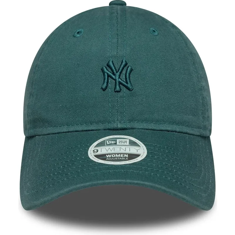 shapka-izvita-zelena-reguliruem-9twenty-washed-mini-na-new-york-yankees-mlb-ot-new-era