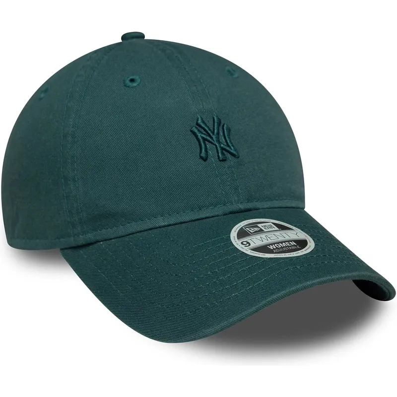 shapka-izvita-zelena-reguliruem-9twenty-washed-mini-na-new-york-yankees-mlb-ot-new-era