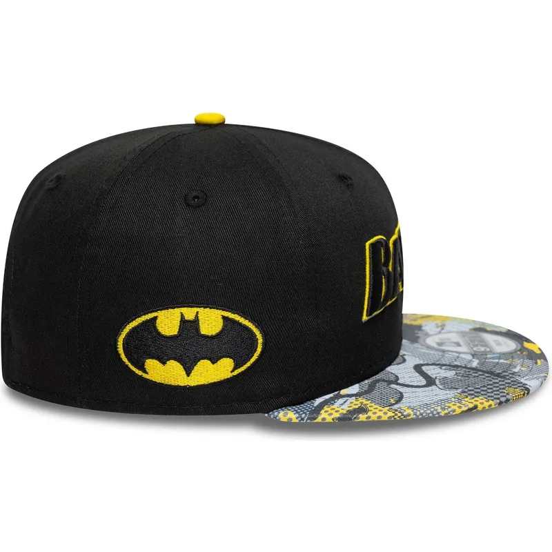 casquette-plate-noire-snapback-pour-enfant-9fifty-batman-dc-comics-new-era