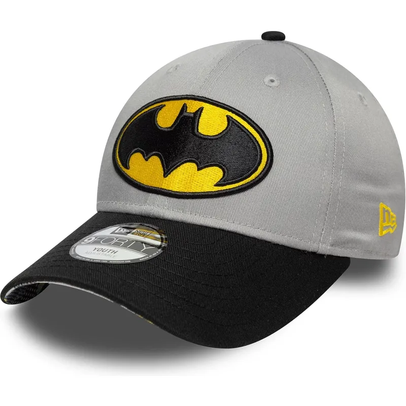 new-era-izvita-periferiya-youth-9forty-dc-comics-batman-siva-i-cherna-reguliruema-shapka