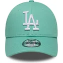 new-era-curved-brim-youth-9forty-league-essential-los-angeles-dodgers-mlb-green-adjustable-cap