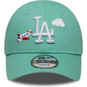 shapka-izvita-zelena-reguliruem-za-deca-9forty-plane-icon-na-new-york-yankees-mlb-ot-new-era