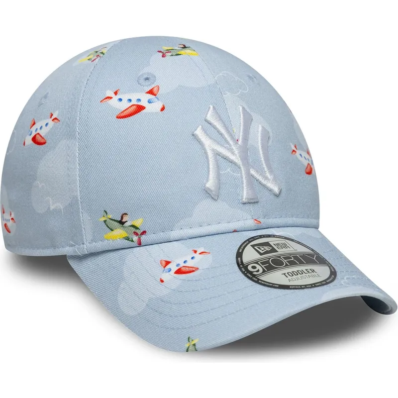 shapka-izvita-sinya-reguliruem-za-deca-9forty-plane-all-over-print-na-new-york-yankees-mlb-ot-new-era