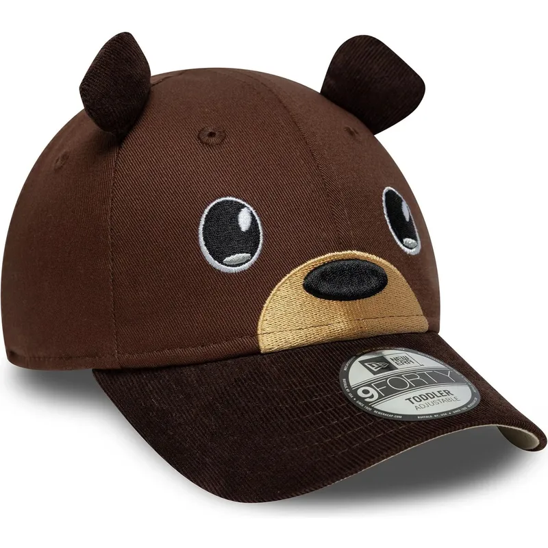 gorra-curva-marron-ajustable-para-nino-pequeno-9forty-cord-ears-de-new-era
