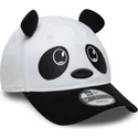 new-era-curved-brim-toddler-9forty-cord-ears-white-and-black-adjustable-cap