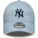 justerbar-bla-buet-kasket-til-dreng-9twenty-tie-dye-fra-new-york-yankees-mlb-fra-new-era