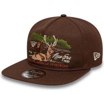 Шапка плоска кафяв регулируем 19TWENTY Outdoor Graphic от New Era