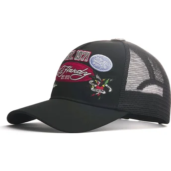 Gorra trucker negra Est 1971 Varsity de Ed Hardy