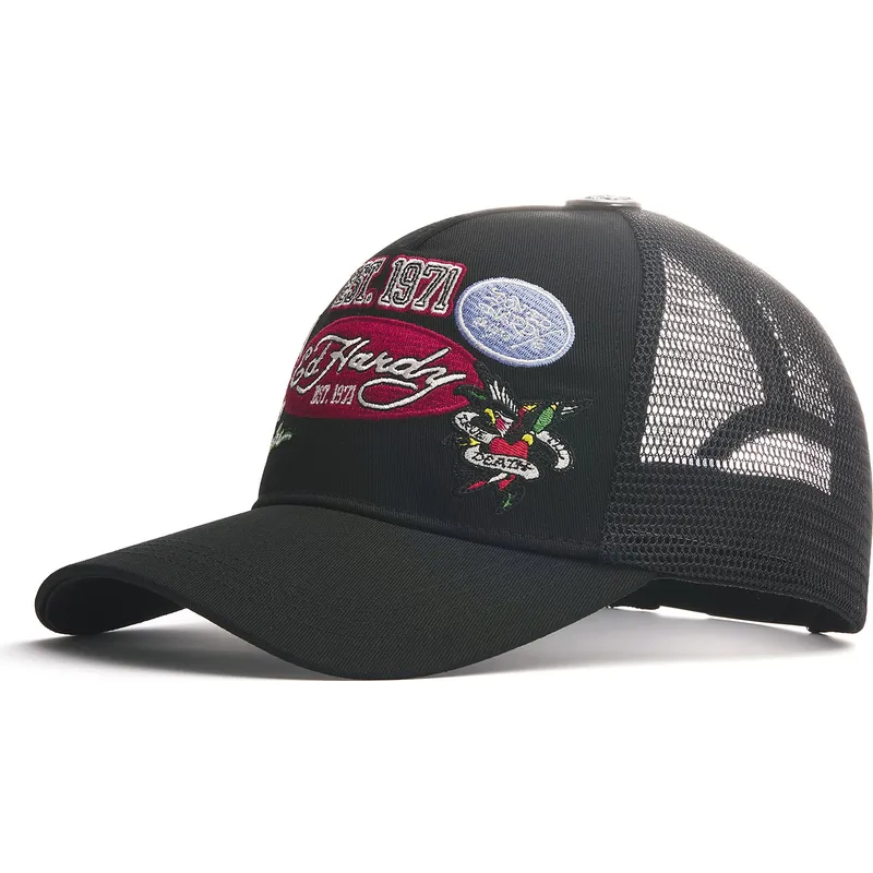 shapka-izvita-traker-cherna-snapbek-est-1971-varsity-ot-ed-hardy