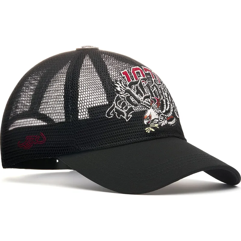 shapka-izvita-cherna-snapbek-ot-ed-hardy