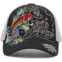 shapka-izvita-traker-cherna-snapbek-1971-koi-fish-ot-ed-hardy