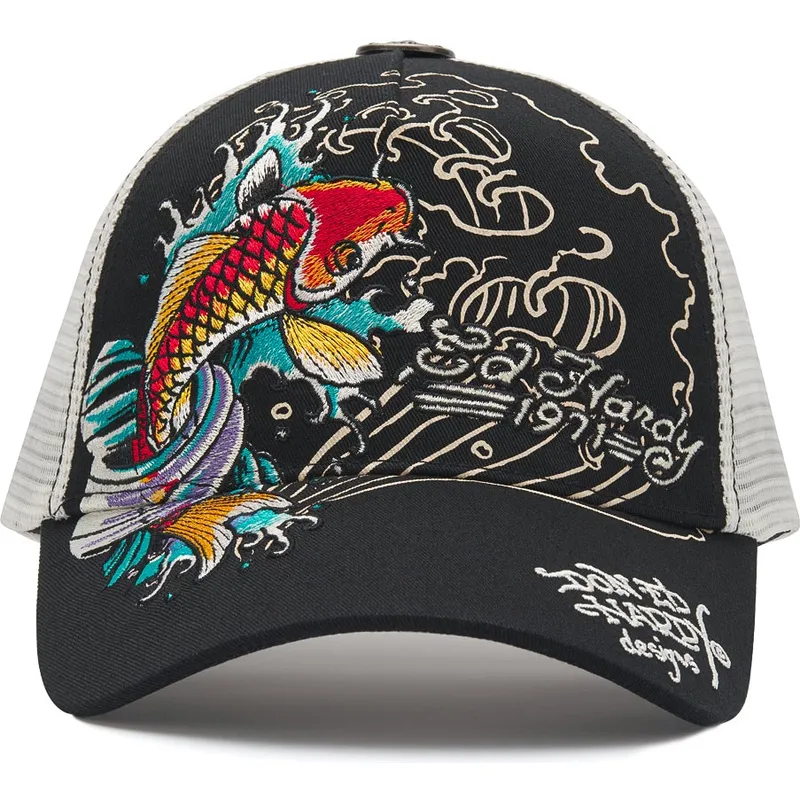 shapka-izvita-traker-cherna-snapbek-1971-koi-fish-ot-ed-hardy