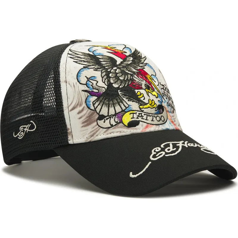 shapka-izvita-traker-byala-snapbek-tattoo-eagle-graphic-ot-ed-hardy shapka-izvita-traker-byala-snapbek-tattoo-eagle-graphic-ot-ed-hardy