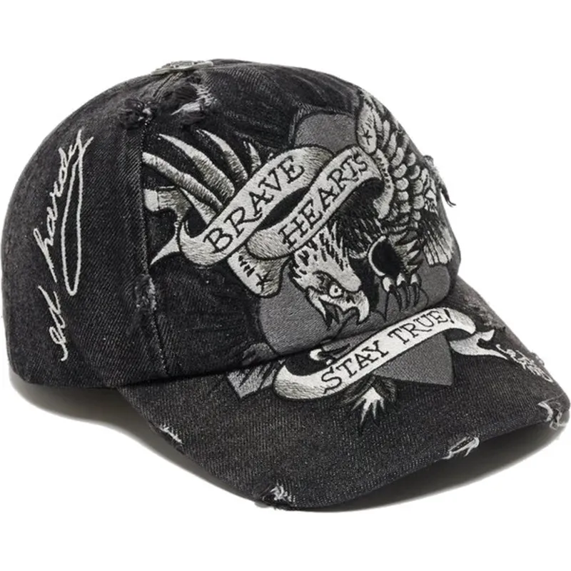 shapka-izvita-cherna-reguliruem-brave-hearts-ot-ed-hardy