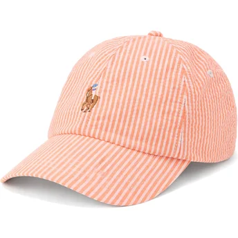 Шапка извита оранжев регулируем Stretch Seersucker от Polo Ralph Lauren