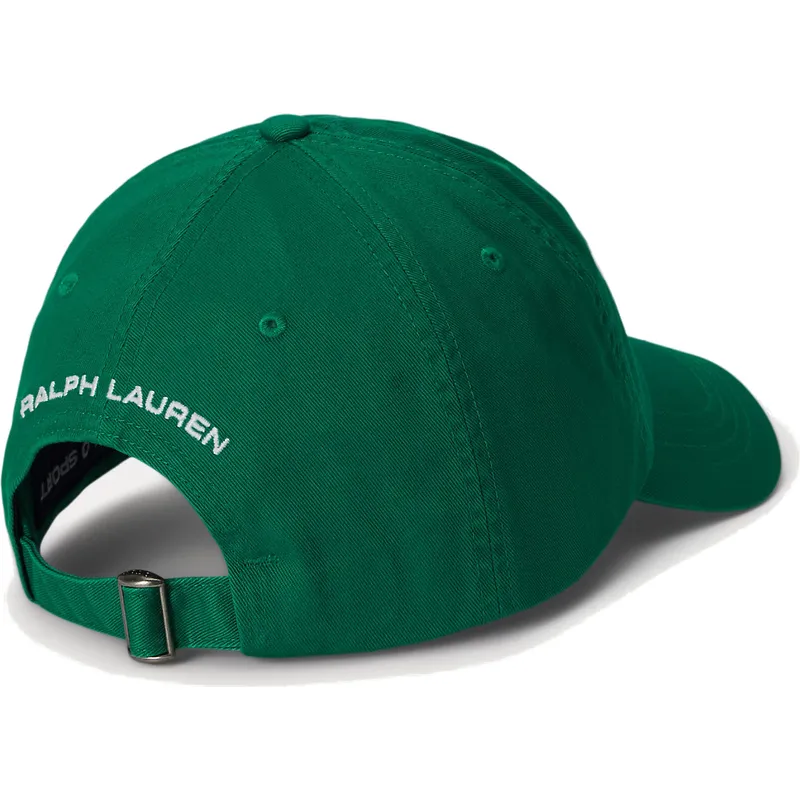 polo-ralph-lauren-sportna-pamuchna-zelena-reguliruema-shapka-s-izvita-kozirka
