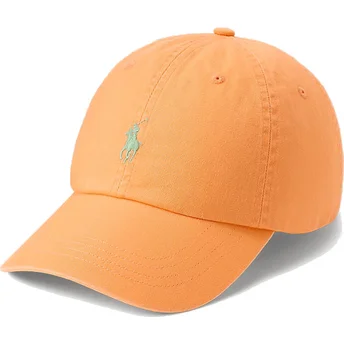 Polo Ralph Lauren Шапка с Извита Козирка Classic Sport Twill Оранжева Регулируема