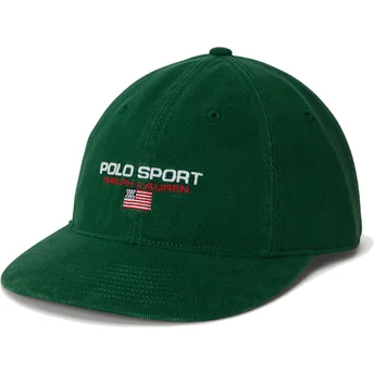 Grøn justerbar buet kasket Authentic Baseball fra Polo Ralph Lauren