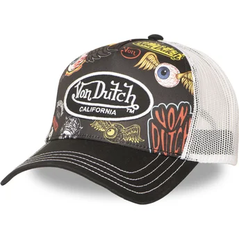 Шапка извита тракер черна снапбек SUBL16 от Von Dutch