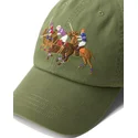 shapka-izvita-zelena-reguliruema-twill-triple-pony-ot-polo-ralph-lauren