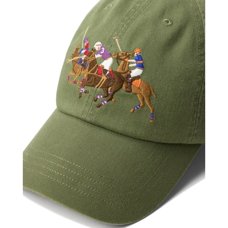 shapka-izvita-zelena-reguliruem-twill-triple-pony-ot-polo-ralph-lauren