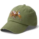 shapka-izvita-zelena-reguliruema-twill-triple-pony-ot-polo-ralph-lauren