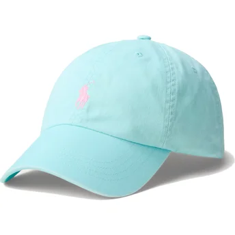 Шапка извита синя регулируема rosa Cotton Chino Classic Sport от Polo Ralph Lauren