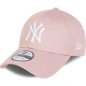 shapka-izvita-roza-reguliruema-9forty-league-essential-na-new-york-yankees-mlb-ot-new-era
