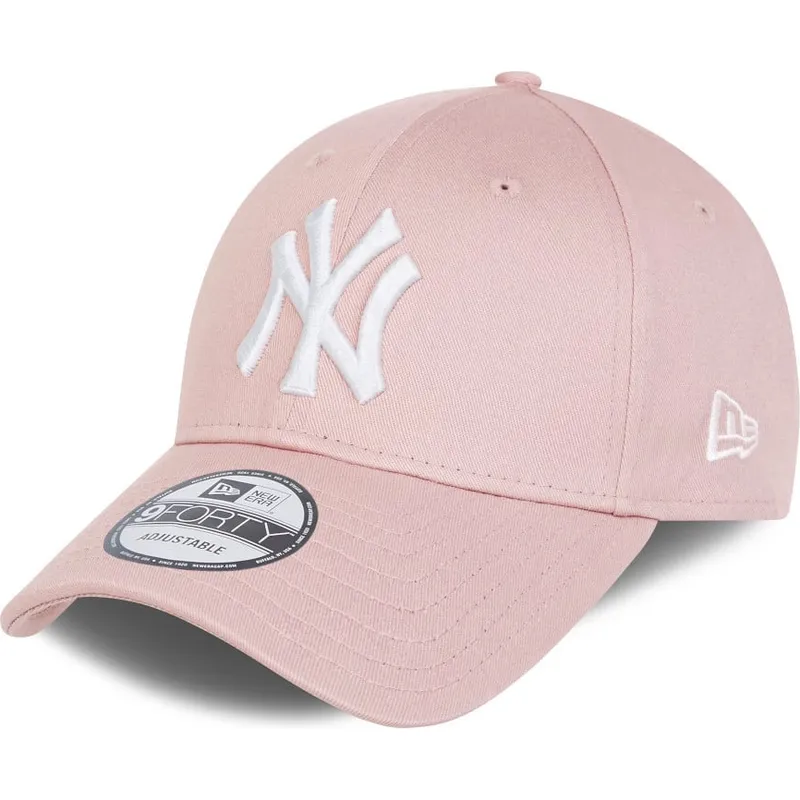 shapka-izvita-roza-reguliruema-9forty-league-essential-na-new-york-yankees-mlb-ot-new-era