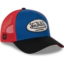 shapka-izvita-mnogocveten-snapback-na-gorra-trucker-azul-roja-y-negra-terry14-ot-von-dutch
