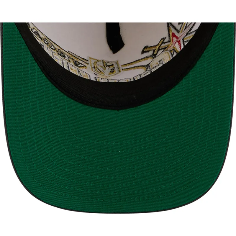 buet-beige-og-sort-snapback-kasket-9fifty-a-frame-classic-fra-vegas-golden-knights-nhl-fra-new-era
