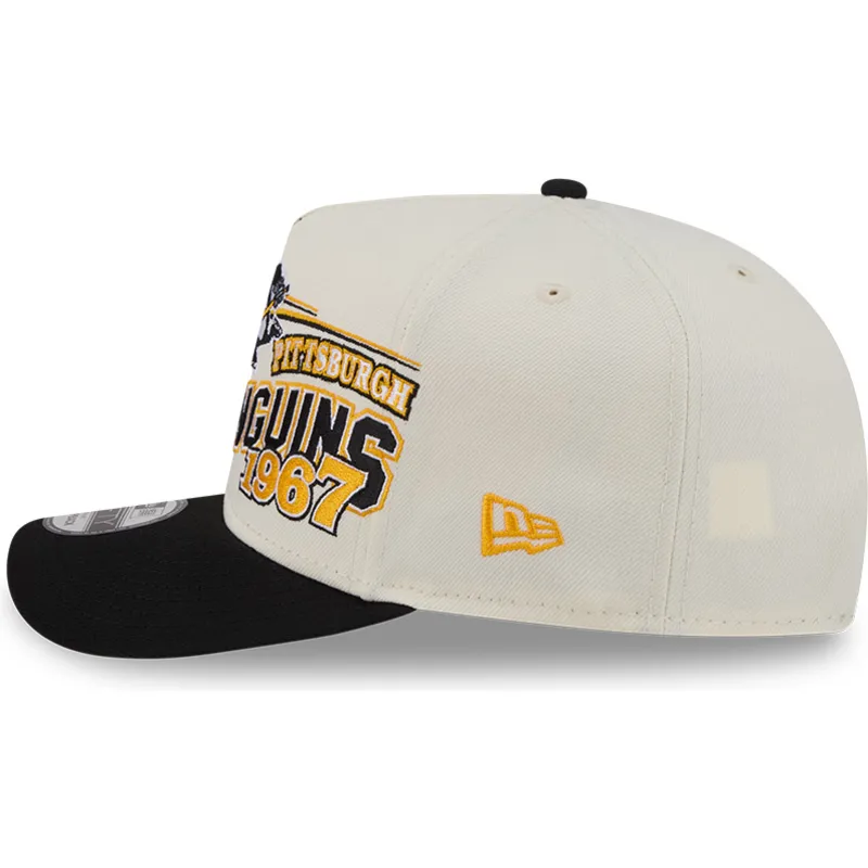shapka-izvita-bezhov-snapbek-9fifty-a-frame-classic-na-pittsburgh-penguins-nhl-ot-new-era