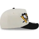 beige-gebogene-snapback-kappe-9fifty-a-frame-classic-der-pittsburgh-penguins-nhl-von-new-era