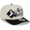 new-era-curved-brim-9fifty-a-frame-classic-chicago-white-sox-mlb-beige-and-black-snapback-cap