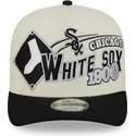 new-era-curved-brim-9fifty-a-frame-classic-chicago-white-sox-mlb-beige-and-black-snapback-cap