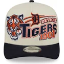 buet-kasket-beige-og-marinebla-snapback-9fifty-a-frame-classic-fra-detroit-tigers-mlb-fra-new-era