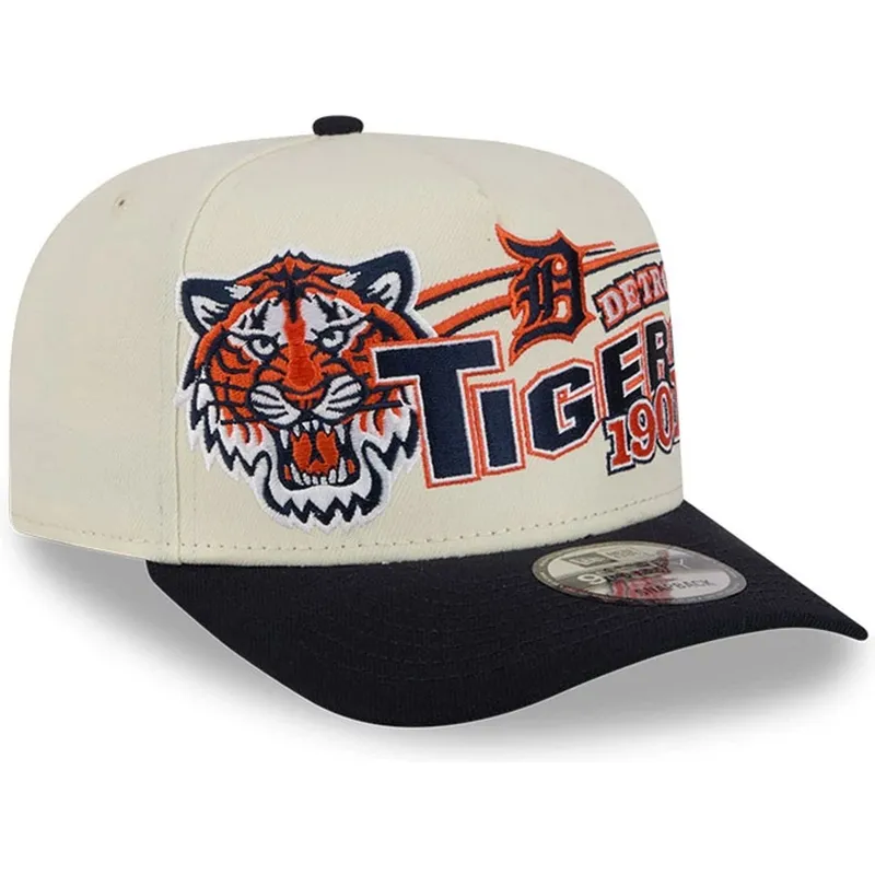 shapka-izvita-bezhov-snapbek-9fifty-a-frame-classic-na-detroit-tigers-mlb-ot-new-era