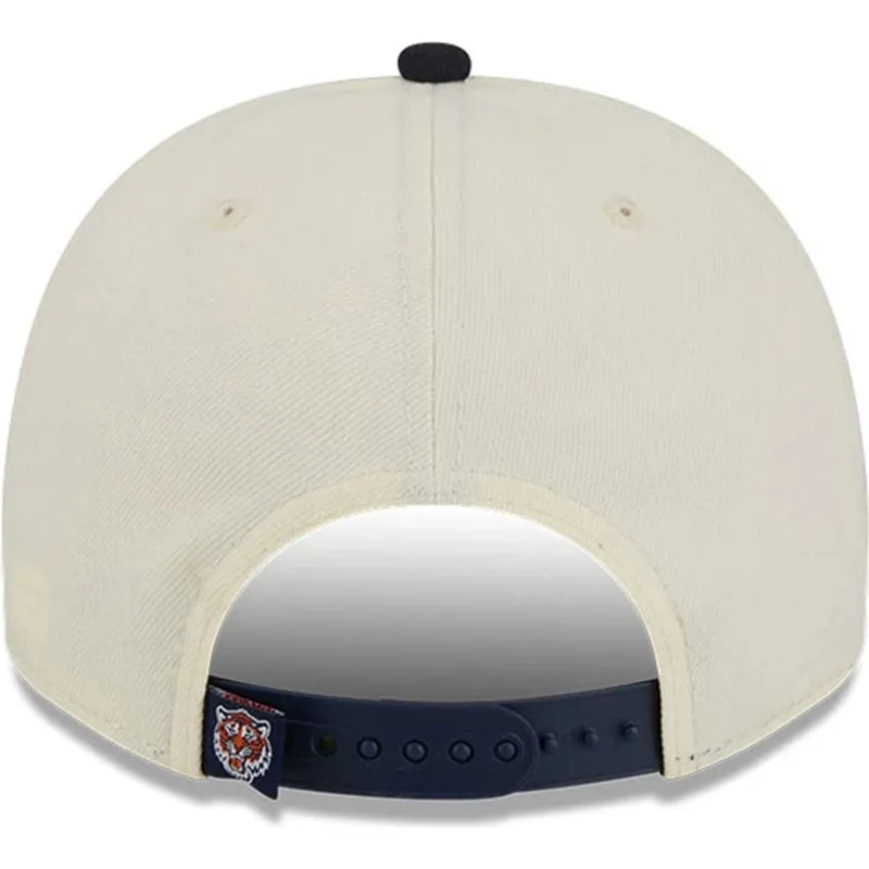 shapka-izvita-bezhov-snapbek-9fifty-a-frame-classic-na-detroit-tigers-mlb-ot-new-era