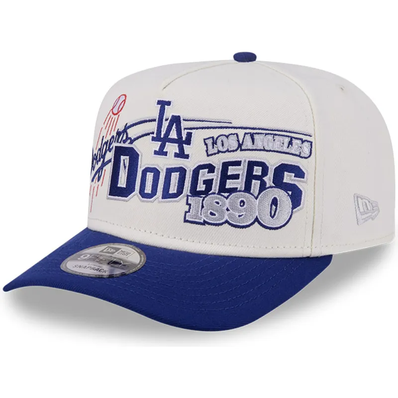 shapka-izvita-bezhov-snapbek-9fifty-a-frame-classic-na-los-angeles-dodgers-mlb-ot-new-era