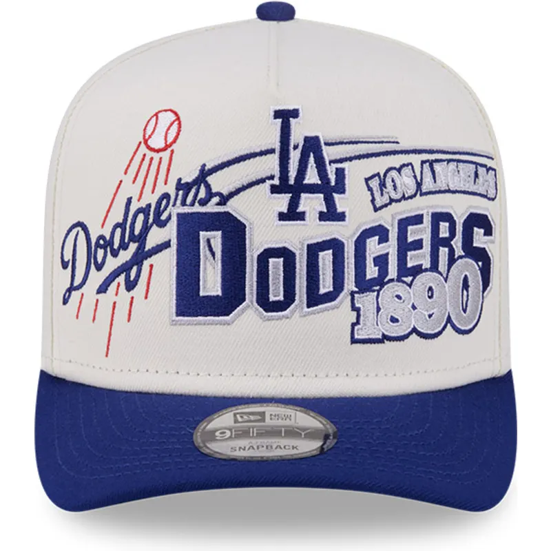 shapka-izvita-bezhov-snapbek-9fifty-a-frame-classic-na-los-angeles-dodgers-mlb-ot-new-era