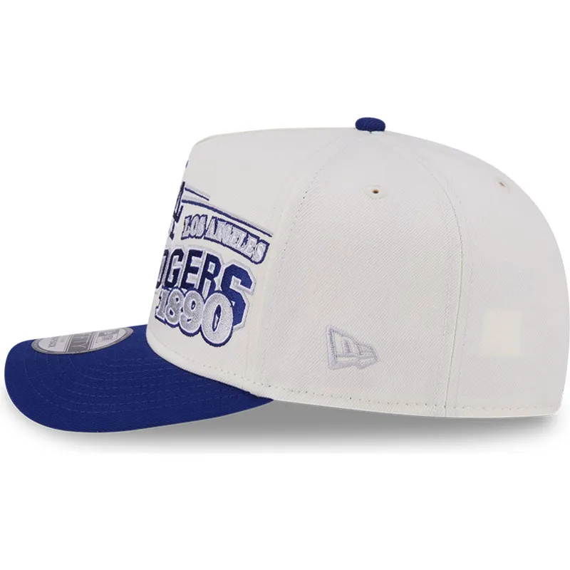 shapka-izvita-bezhov-snapbek-9fifty-a-frame-classic-na-los-angeles-dodgers-mlb-ot-new-era