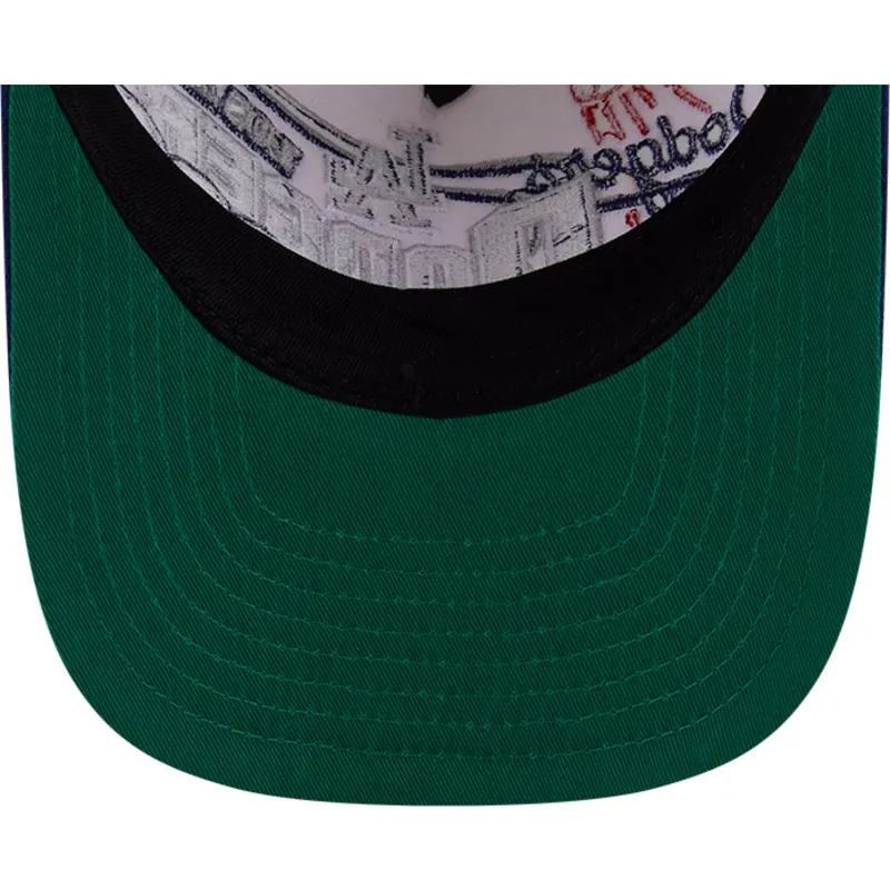 casquette-courbee-beige-et-bleue-snapback-9fifty-a-frame-classic-los-angeles-dodgers-mlb-new-era