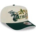 shapka-izvita-bezhov-snapbek-9fifty-a-frame-classic-na-oakland-athletics-mlb-ot-new-era