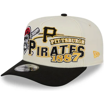 Casquette courbée beige et noire snapback 9FIFTY A Frame Classic Pittsburgh Pirates MLB New Era
